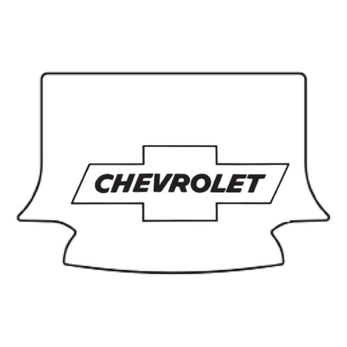 Trunk Floor Mat Cover for 37-39 Chevy Convertible Hi-Def. Rubber, w/G-010 Bowtie