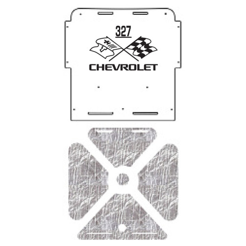 Hood Insulation Pad Heat Shield for 70-72 Monte Carlo G-Body, w/CEID-327 X-Flags