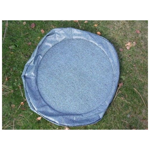 Spare Tire Protector Bag for 1966-1970 Felt Backed Vinyl Aqua Houndstooth 2Pc